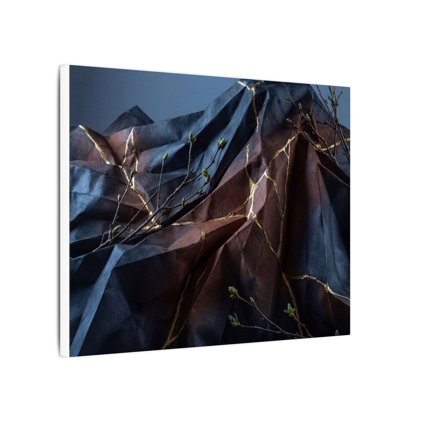 Paper Fold Broken Beauty Canvas Art | Philosophical Kintsugi Art