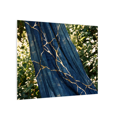Resilient Silk Drape Canvas Art - Gold Repair Kintsugi