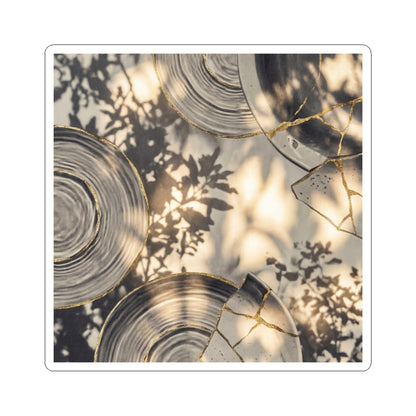 Water Ripple Summer Sticker | Kintsugi Healing Design Art Print