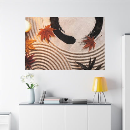 Tranquil Rock Garden Canvas Art - Enso Zen