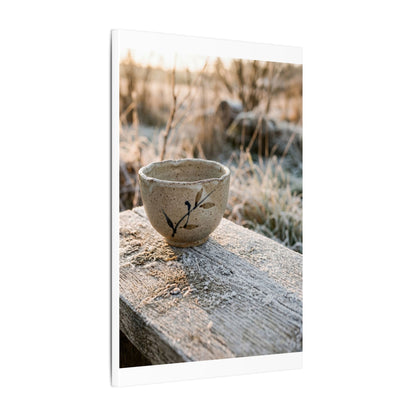 Golden Hour Ceramic Bowl Canvas Art - Japandi Ma