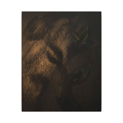 Candlelight Shadow Play Canvas Art - Dark Japandi Ma