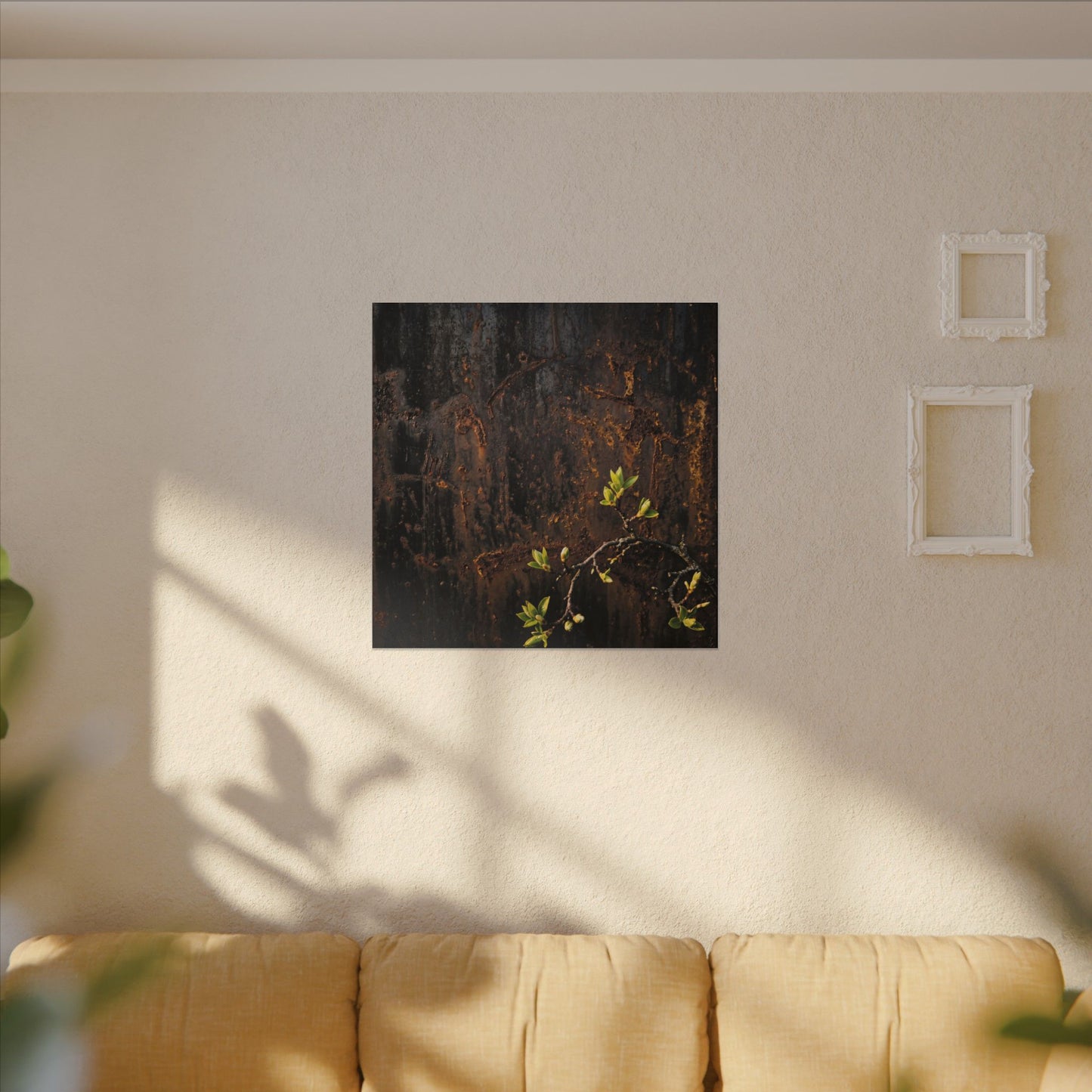 Golden Hour Rust Patina Canvas Art - Dark Japandi Fukinsei