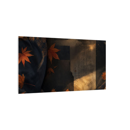 Autumn Silk Drape Shadow Zen Canvas Art | Bold Decor
