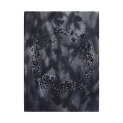 Dried Flowers Canvas Art | Winter Dark Japandi Shadow Zen Art