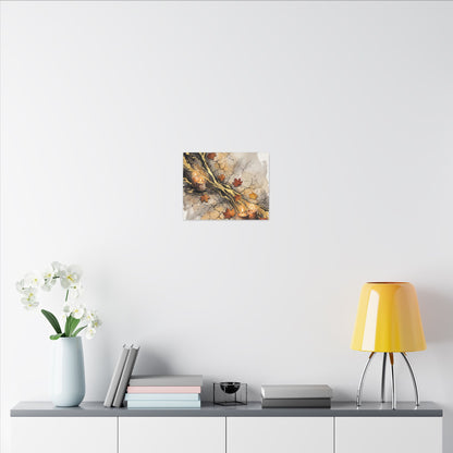 Cracked Earth Autumn Canvas Art | Japandi Warm Design