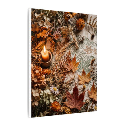 Candlelight Dried Flowers Canvas Art - Japandi Seijaku