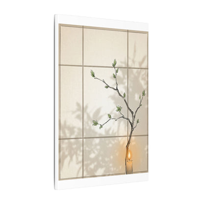 Shoji Screen Spring Canvas Art | Japandi Cozy Design
