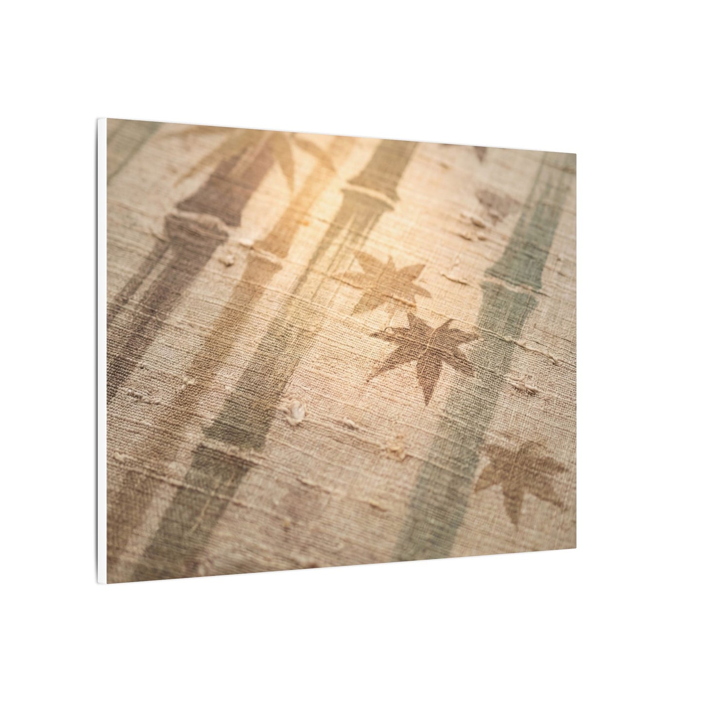 Autumn Bamboo Grove Japanese Pattern Canvas Art | Neutral Decor