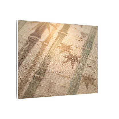 Autumn Bamboo Grove Japanese Pattern Canvas Art | Neutral Decor