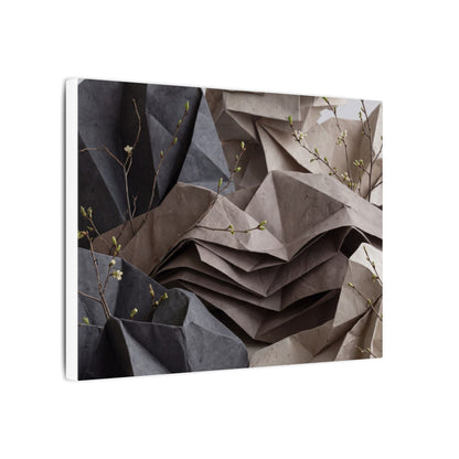 Neutral Paper Fold Canvas Art - Texture Japandi