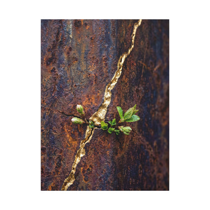 Overcast Rust Patina Canvas Art - Kintsugi Datsuzoku