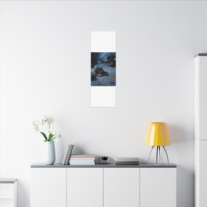 Autumn Incense Smoke Karesansui Canvas Art | Calm Decor