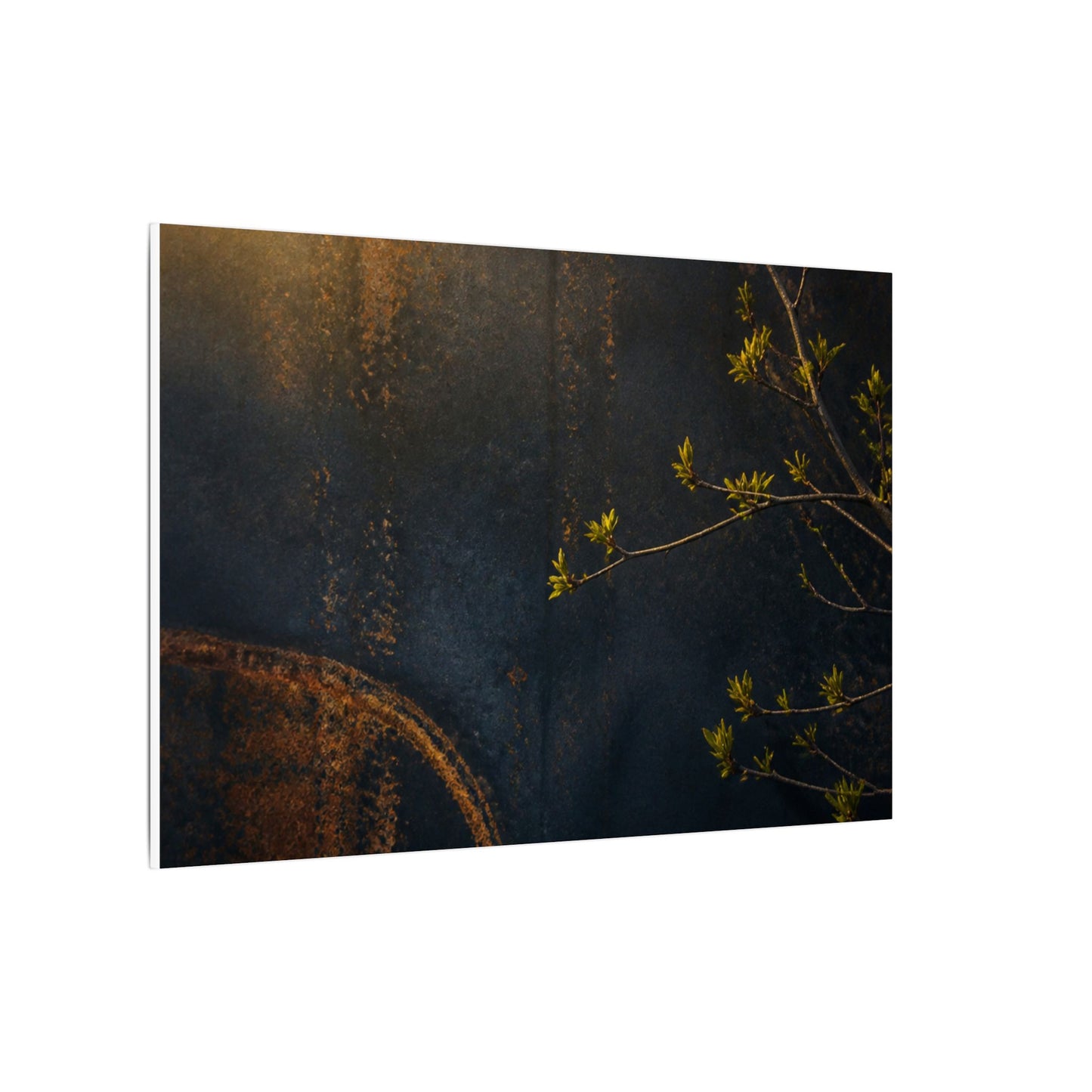 Spring Rust Patina Dark Texture Canvas Art | Moody Decor