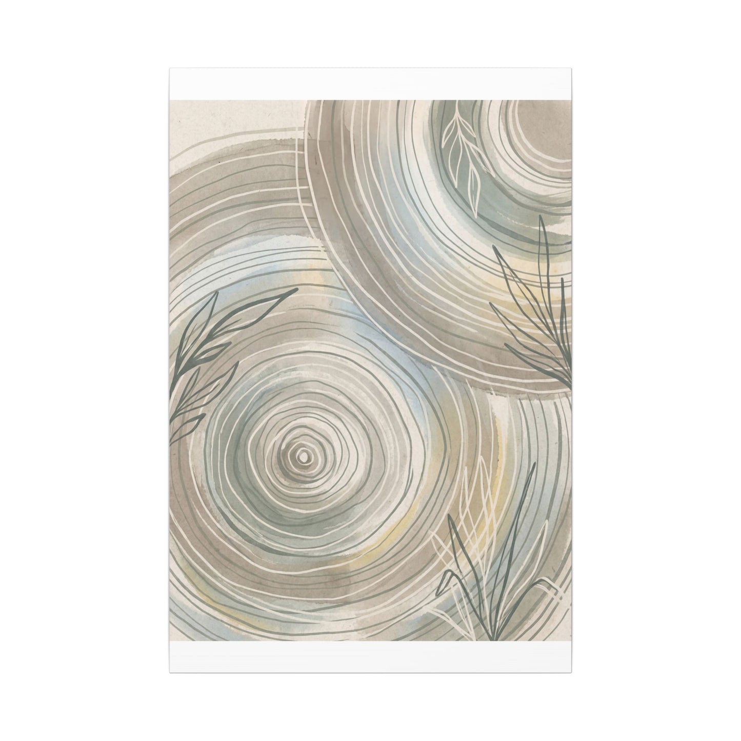 Kanso Water Ripple Canvas Art - Japandi Minimal Line
