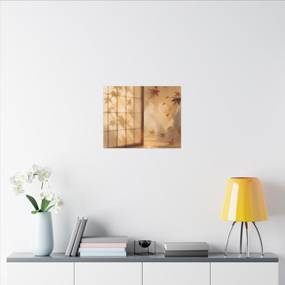 Candlelight Shoji Screen Canvas Art - Japandi Ma