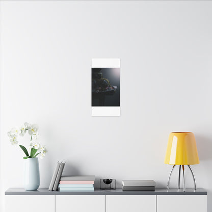Stone Lantern Moody Minimal Canvas Art | Sophisticated Dark Japandi Art
