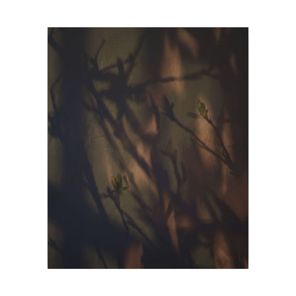 Candlelight Shadow Play Canvas Art - Dark Japandi Shibui