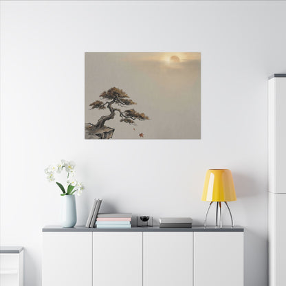 Pine Tree Canvas Art | Autumn Zen Karesansui Art