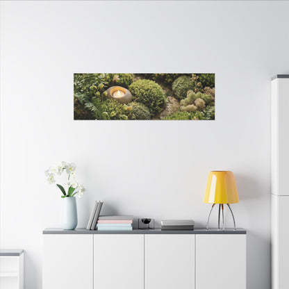 Moss Close Up Japanese Pattern Canvas Art | Neutral Japandi Art