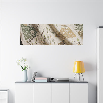 Silk Drape Canvas Art | Spring Japandi Japanese Pattern Art