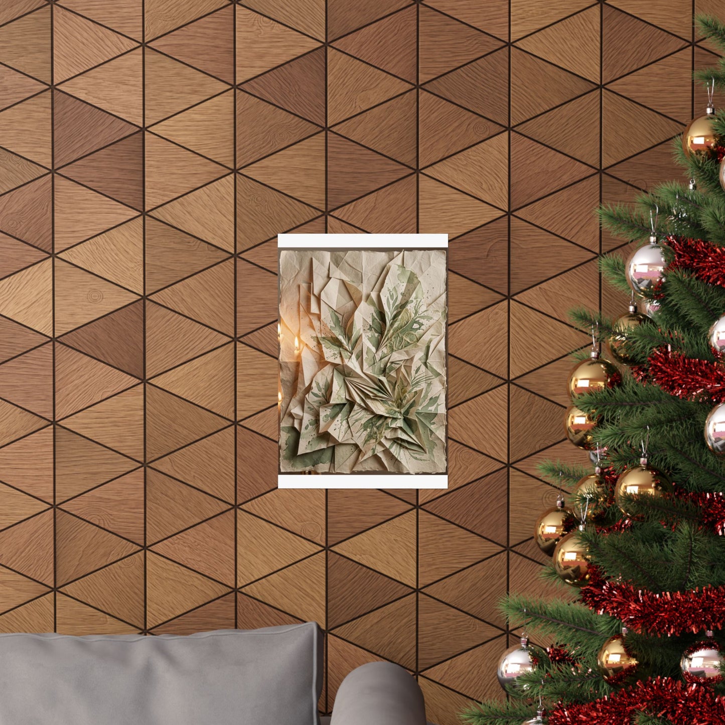 Cozy Paper Fold Wall Art Print - Texture Japandi