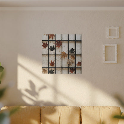Japandi Shoji Screen in Overcast | Texture Canvas Art