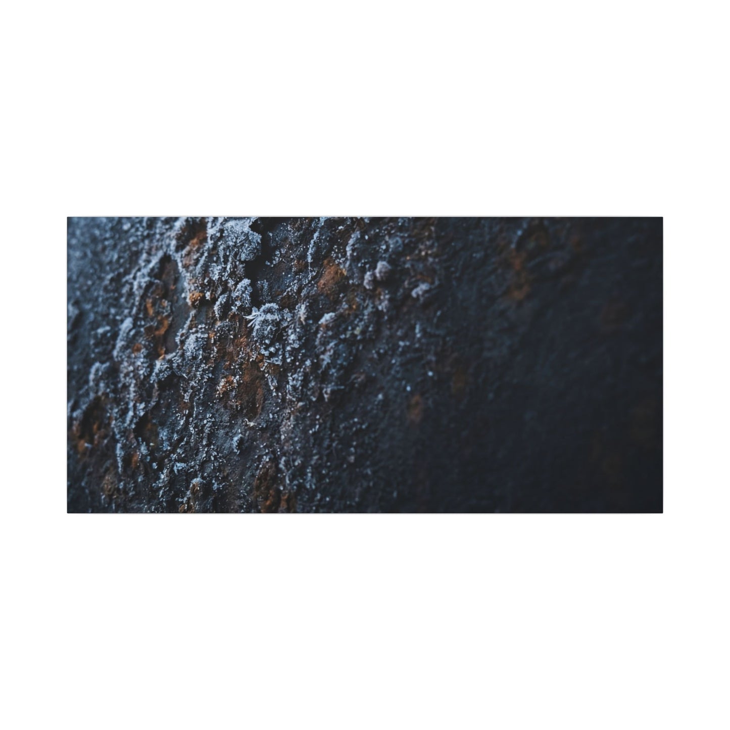 Rust Patina Canvas Art | Winter Dark Japandi Shadow Zen Art