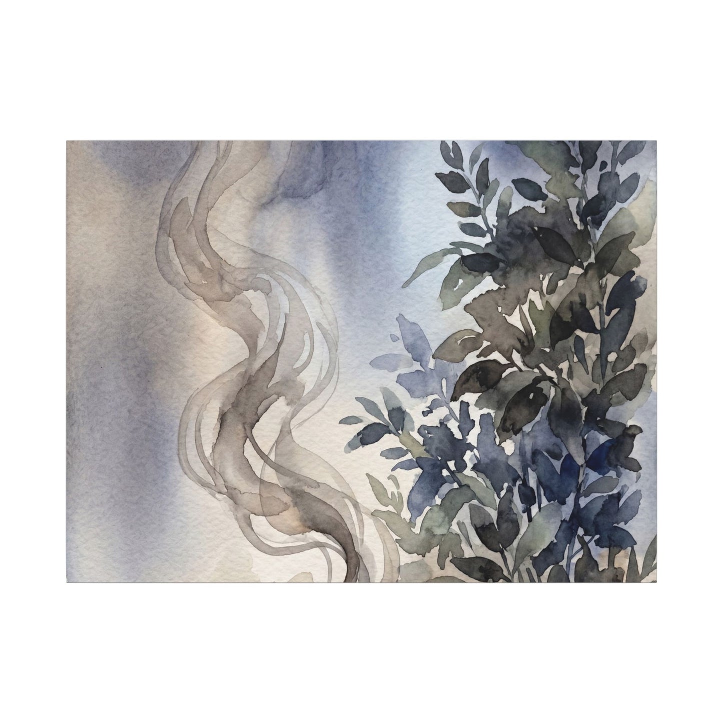 Incense Smoke Summer Canvas Art | Japandi Cozy Design