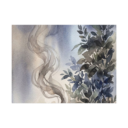 Incense Smoke Summer Canvas Art | Japandi Cozy Design