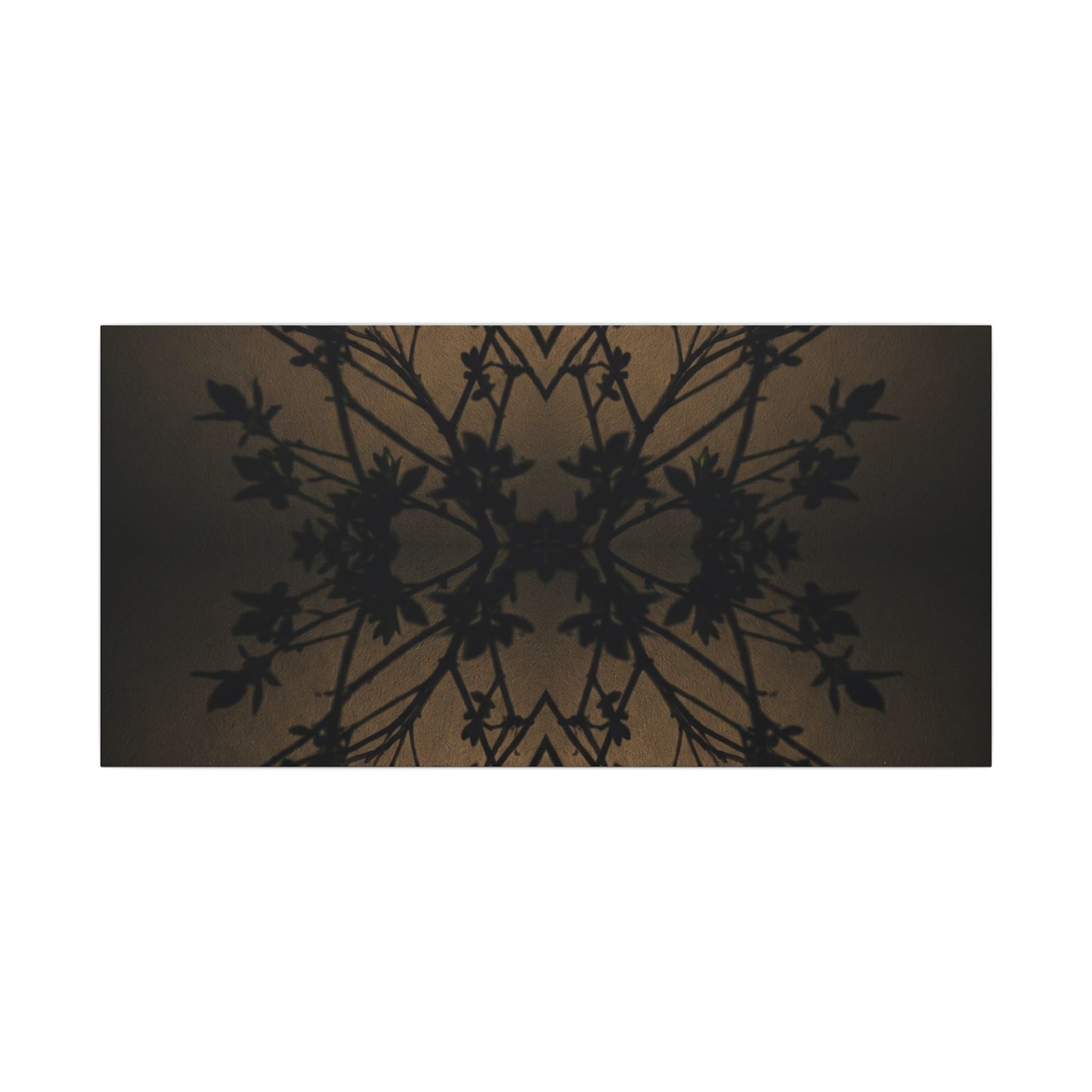 Golden Hour Shadow Play Canvas Art - Dark Japandi Seijaku