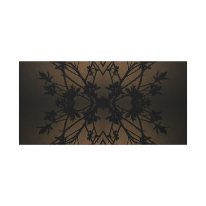Golden Hour Shadow Play Canvas Art - Dark Japandi Seijaku