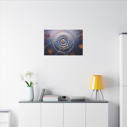 Kintsugi Water Ripple in Dawn | Gold Vein Canvas Art
