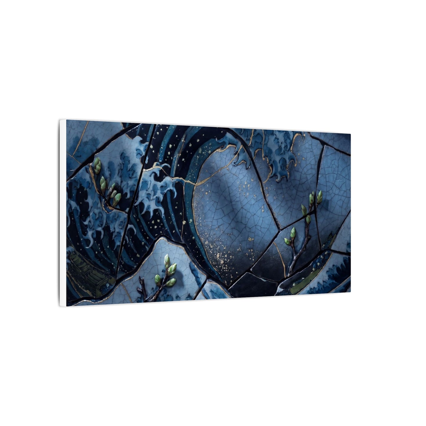 Ocean Wave Spring Canvas Art | Kintsugi Artful Design