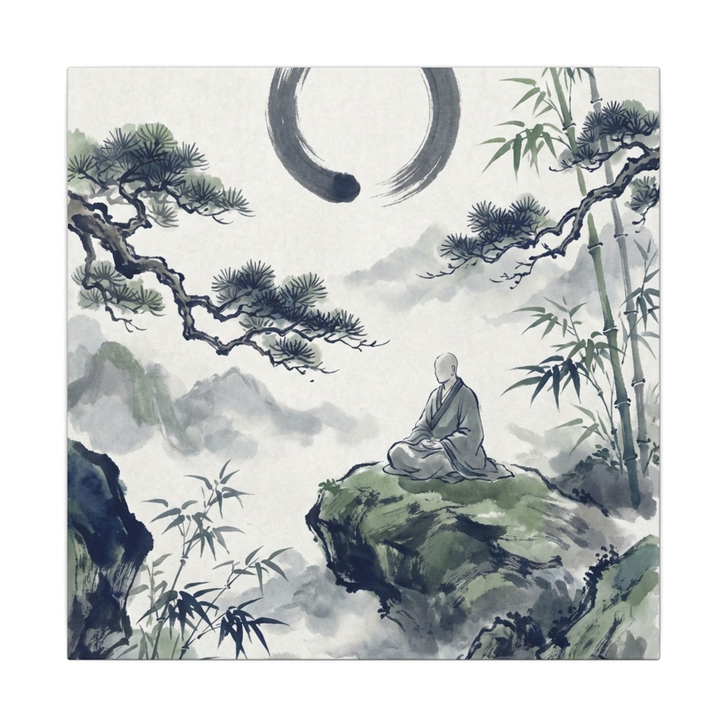 Zen Sumi-e Canvas Art