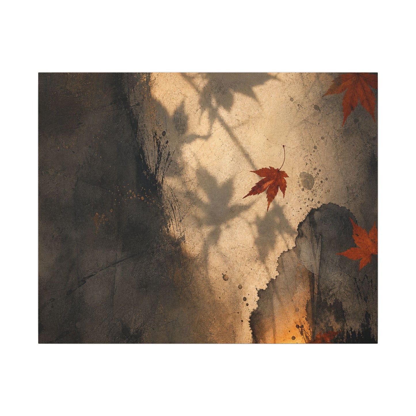 Shadow Play Texture Canvas Art | Neutral Japandi Art