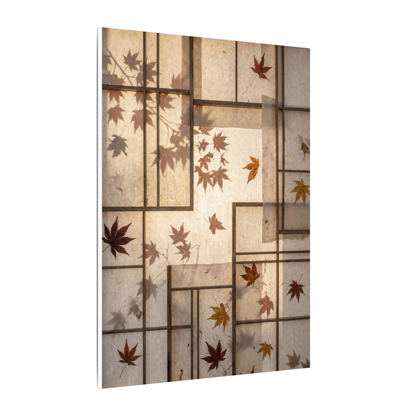 Shoji Screen Japanese Pattern Canvas Art | Neutral Japandi Art