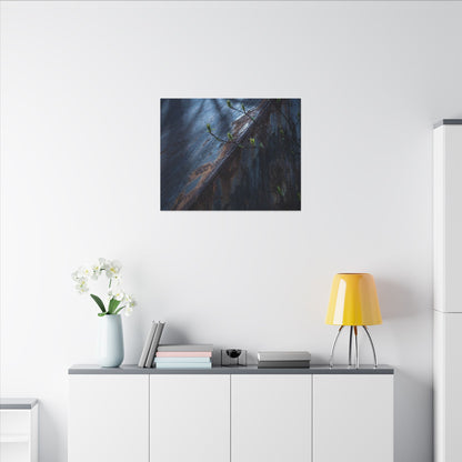 Rust Patina Canvas Art | Spring Dark Japandi Shadow Zen Art