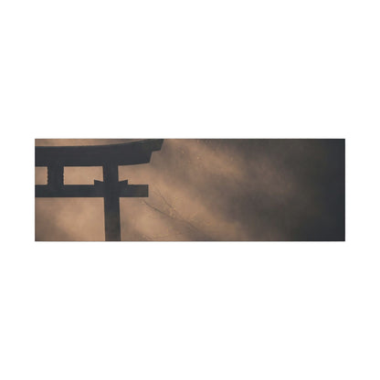 Torii Gate Shadow Zen Canvas Art | Bold Dark Japandi Art