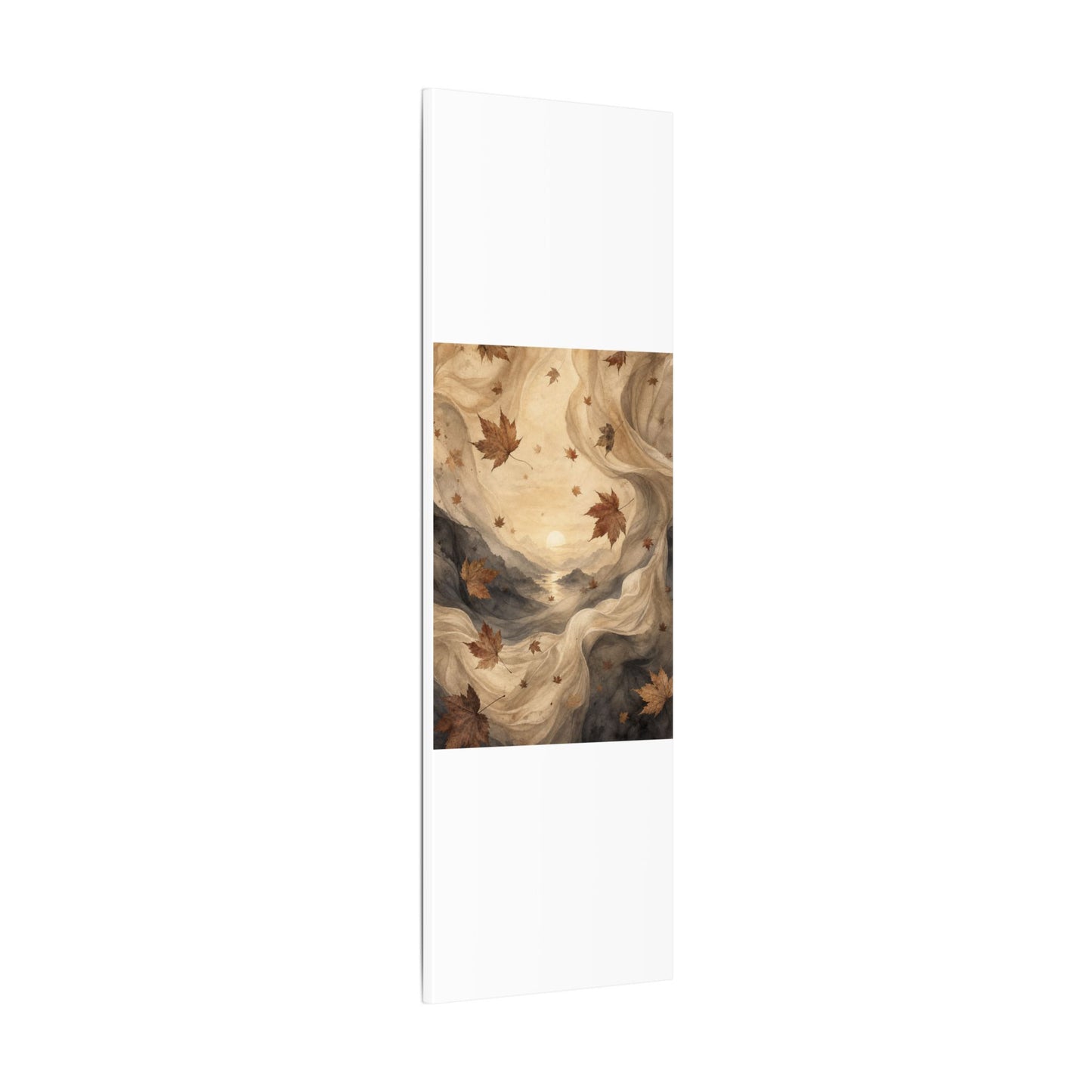 Autumn Silk Drape Watercolor Canvas Art | Earthy Decor