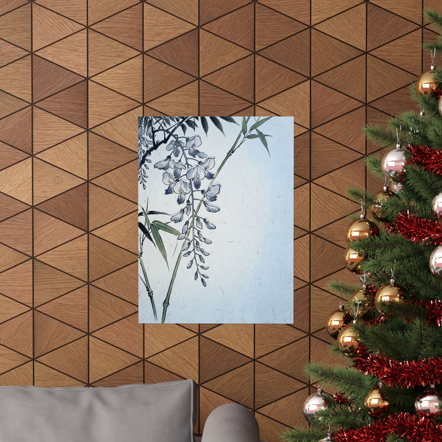 Wisteria Winter Wall Art Print | Zen Calm Design