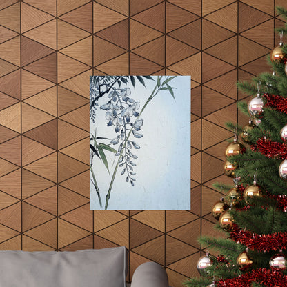 Wisteria Winter Wall Art Print | Zen Calm Design