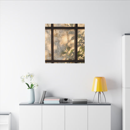 Golden Hour Shoji Screen Canvas Art - Japandi Mono No Aware