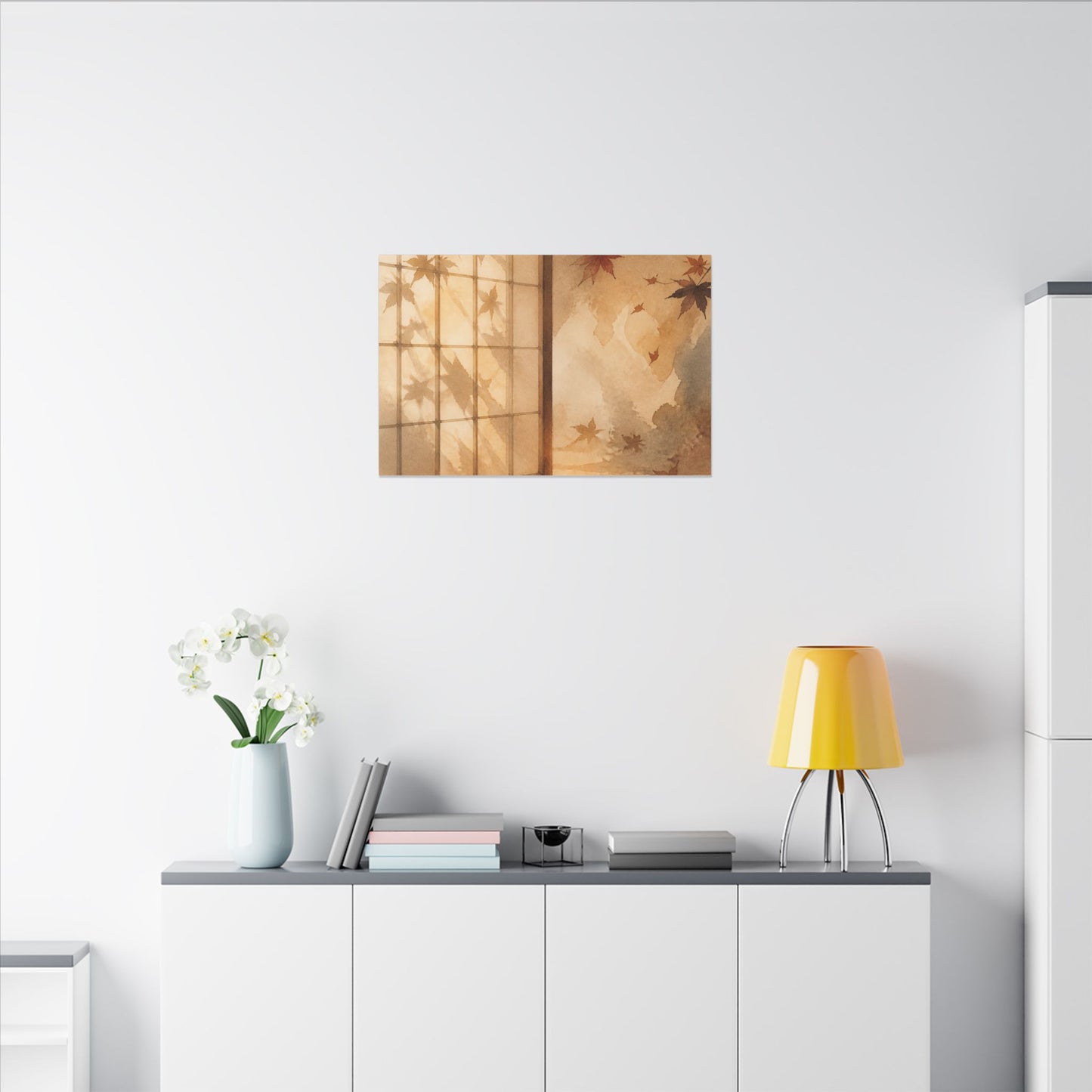 Candlelight Shoji Screen Canvas Art - Japandi Ma