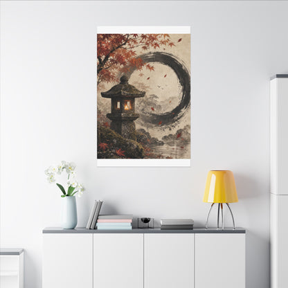 Ma Stone Lantern Canvas Art - Zen Enso
