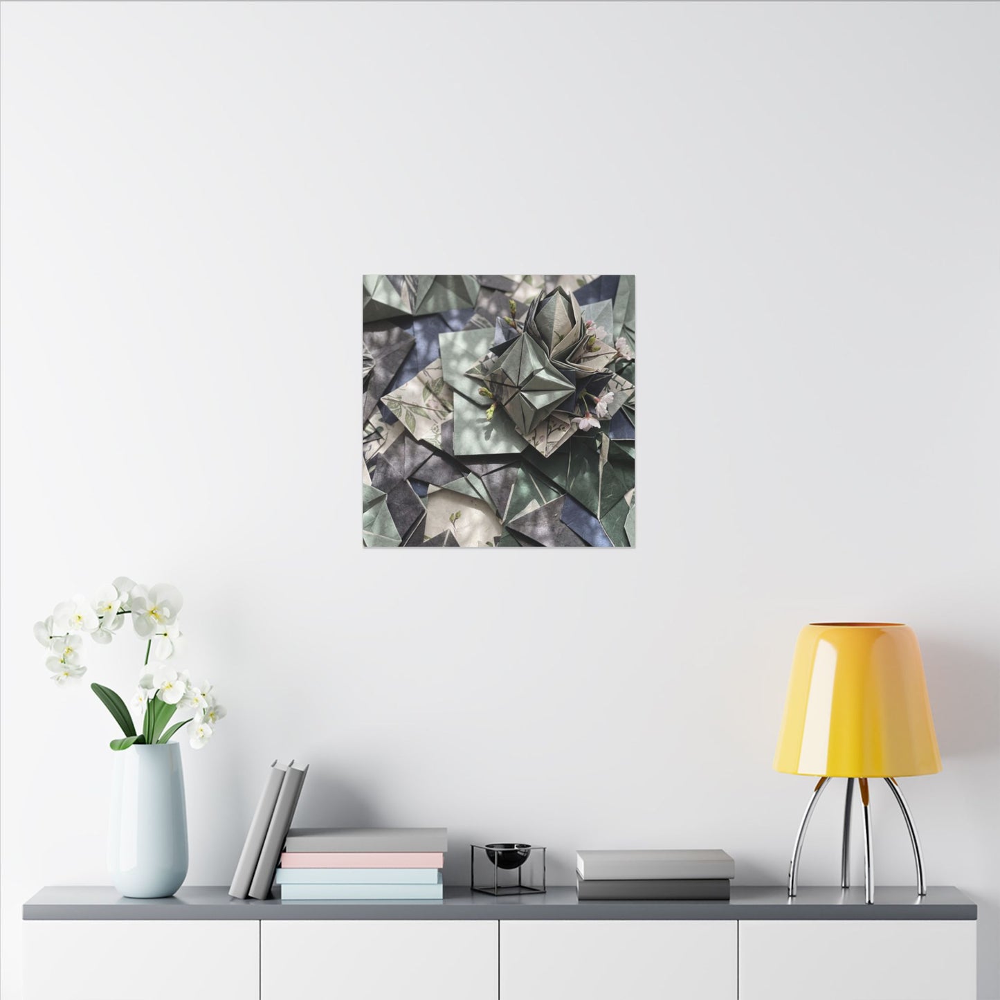 Shibui Paper Fold Canvas Art - Japandi Japanese Pattern
