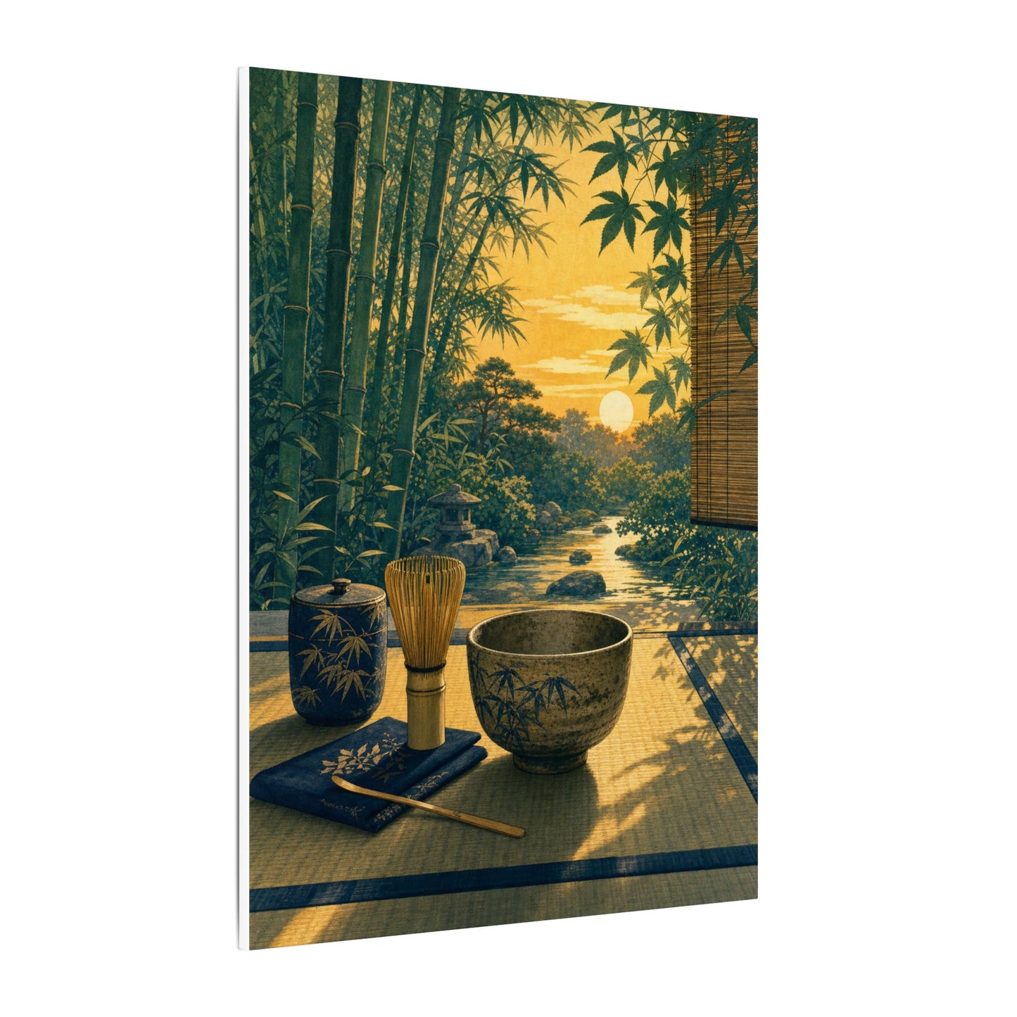 Ma Tea Ceremony Canvas Art - Zen Ukiyo E Inspired