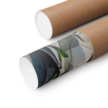 Paper Fold Gold Vein Wall Art Print | Resilient Kintsugi Art