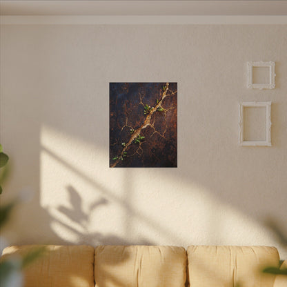 Rust Patina Spring Canvas Art | Kintsugi Resilient Design
