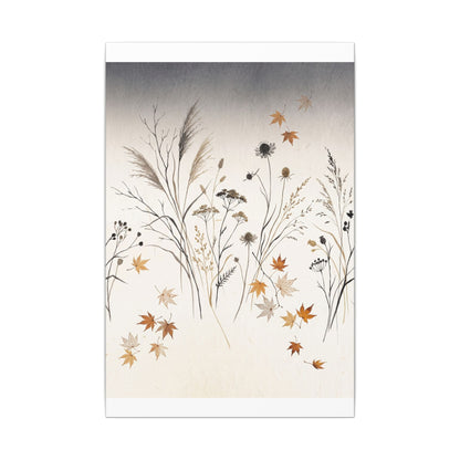 Dawn Dried Flowers Canvas Art - Japandi Kanso